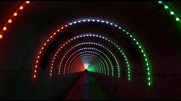 اجرای بزرگ ترین تونل نوری کشور در بوستان نهج البلاغه