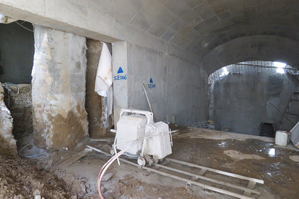 پیشرفت عملیات احداث دسترسی شرقی زیرگذر گلوبندک