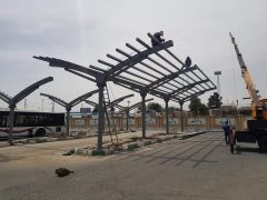 آغاز عملیات مسقف‌سازی سرپناه پایانه اتوبوسرانی ایران خودرو