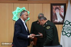 معارفه فرمانده یگان حفاظت شهرداری تهران با حضور زاکانی